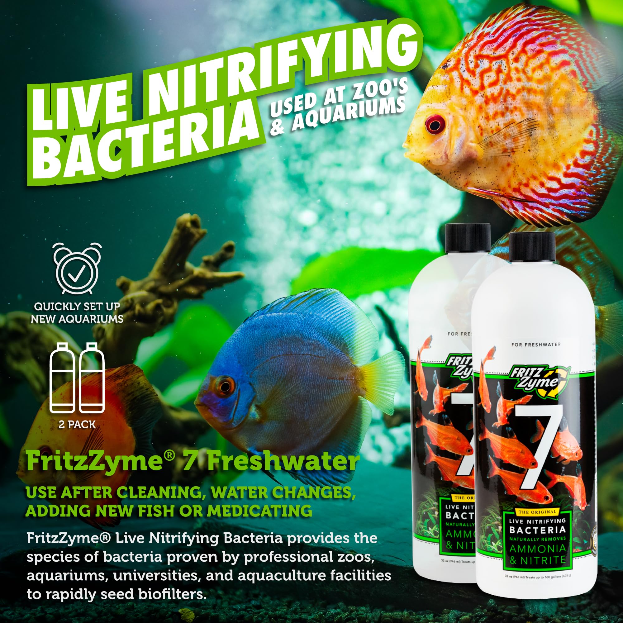 FritzZyme 7 in an aquarium demonstrates a stable biofilter environment