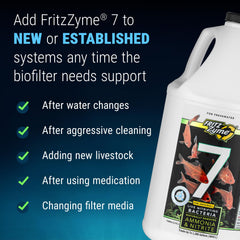 Freshwater tank setup with FritzZyme 7 supporting stability.