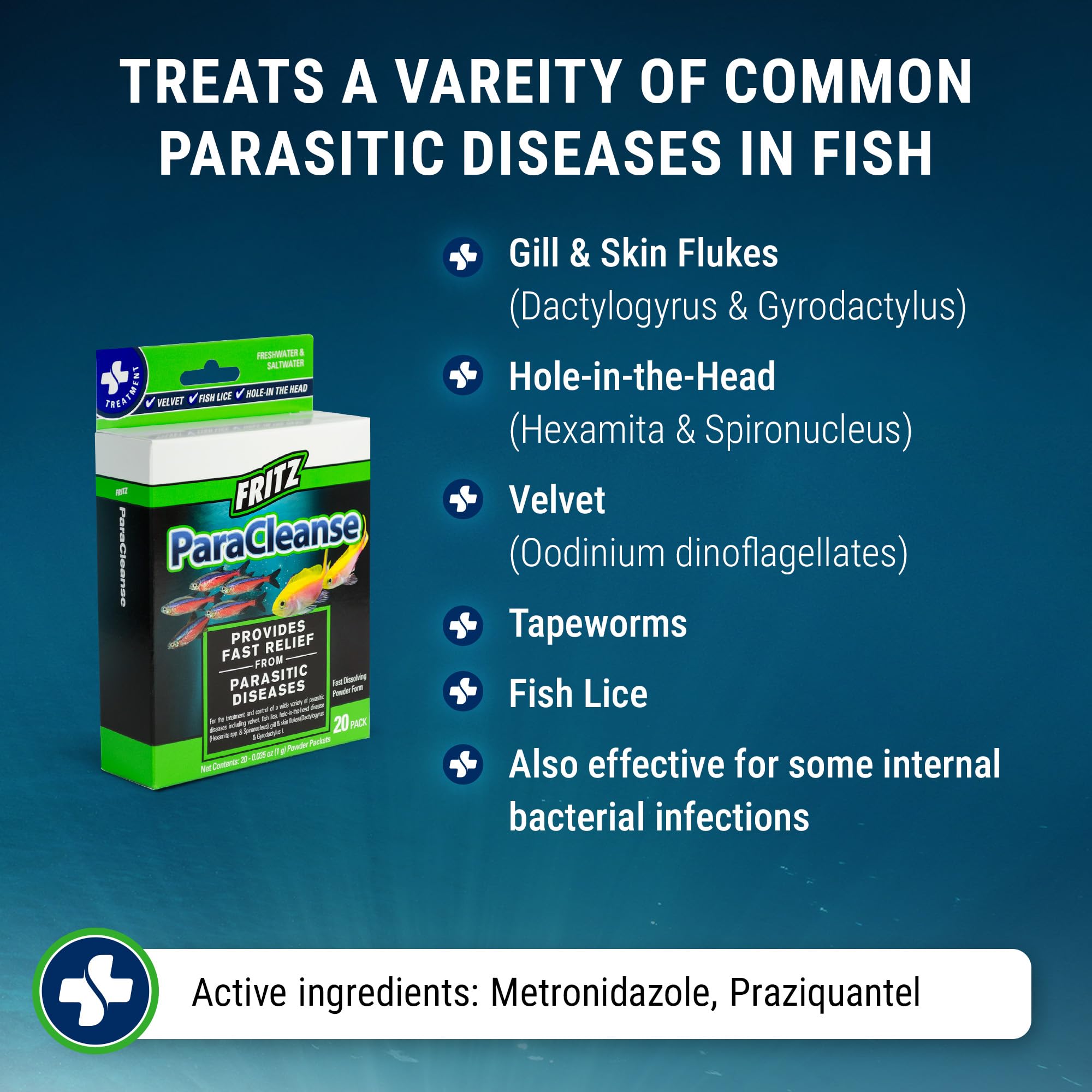 Bulk jar of ParaCleanse supports larger aquariums and systems.