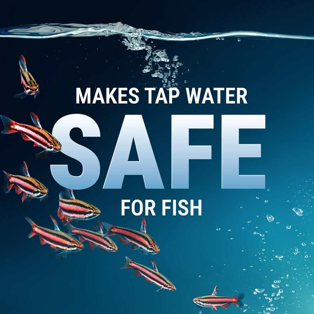 Fritz Complete water-clarity shows detoxified tap water ready for tanks.