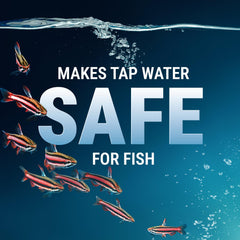 Fritz Complete water-clarity shows detoxified tap water ready for tanks.