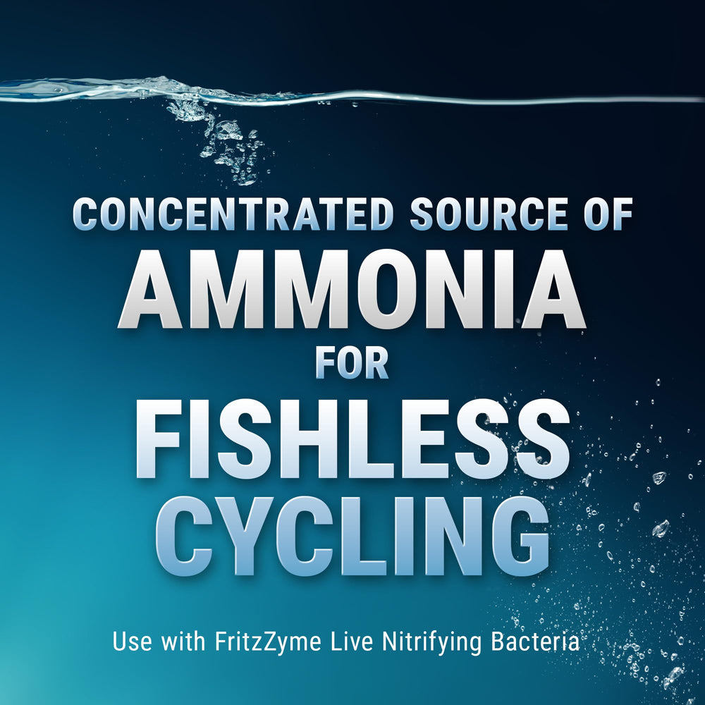 Fritz Pro Aquatics Ammonium Chloride pour shows controlled start for cycling without fish.