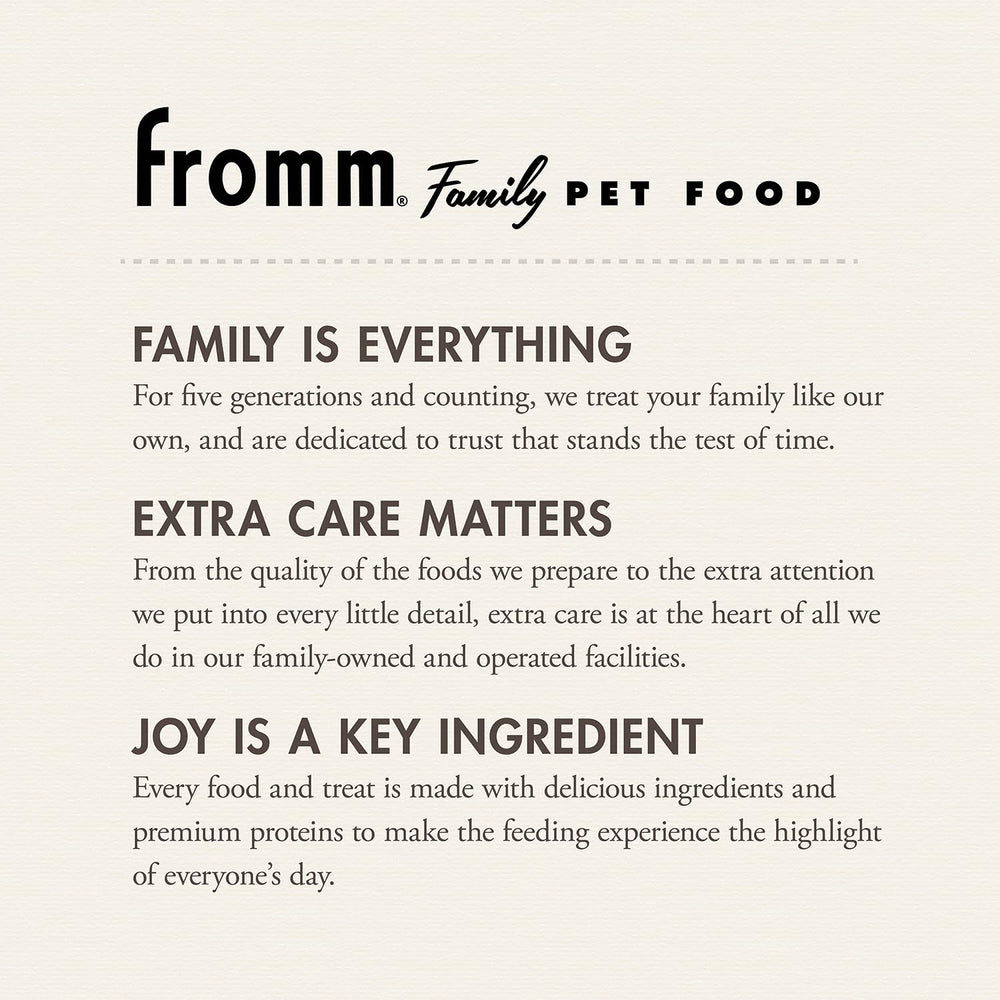 Fromm Crunchy Os Bacon Blasters training aid encourages positive reinforcement.