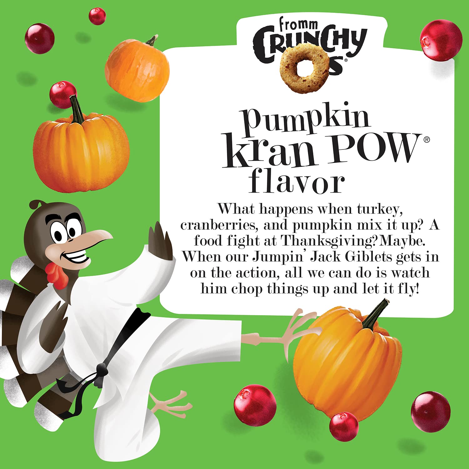 Fromm Crunchy Os Pumpkin Kran Pow training snack shown for recall rewards