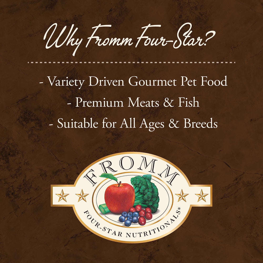 Fromm family-owned heritage badge image highlighting Wisconsin roots and pet nutrition legacy.