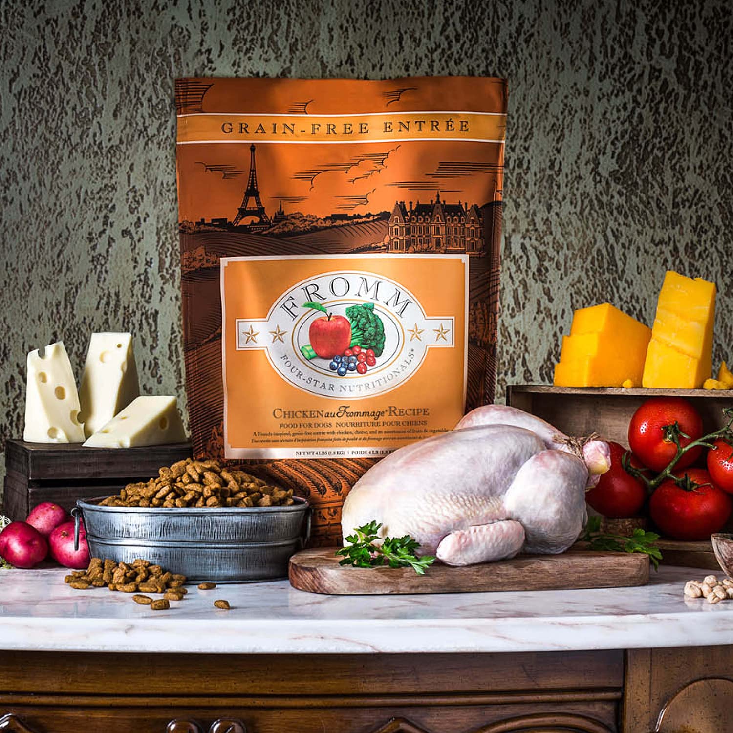 Fromm Four-Star interchangeable recipes promise variety at mealtime across the line.