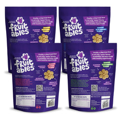 Fruitables Baked Dog Treats Pumpkin Blueberry Pouch features oven-baked crunch ideal for training rewards.