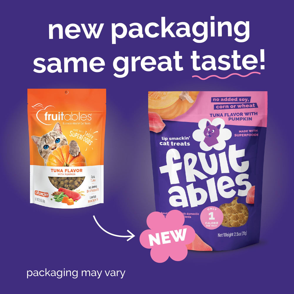 Fruitables tuna-pumpkin-2-5oz-5pack packaging highlights convenient snack size
