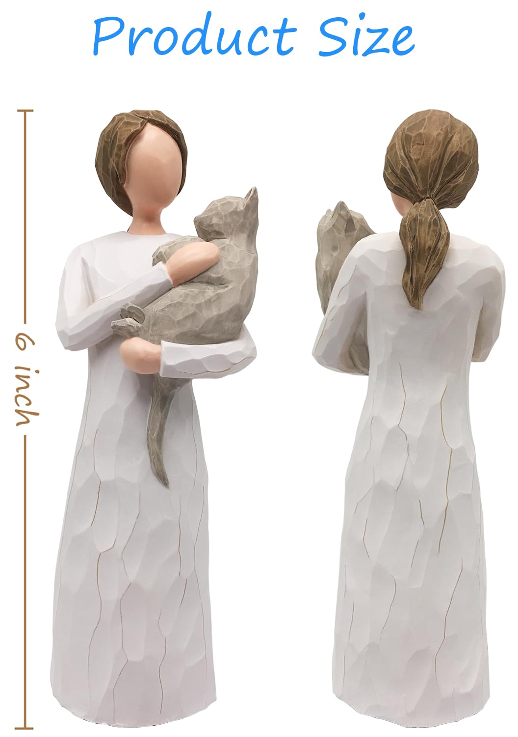 FRUMOASA figura decorativa gato despedida, un guiño de memoria.
