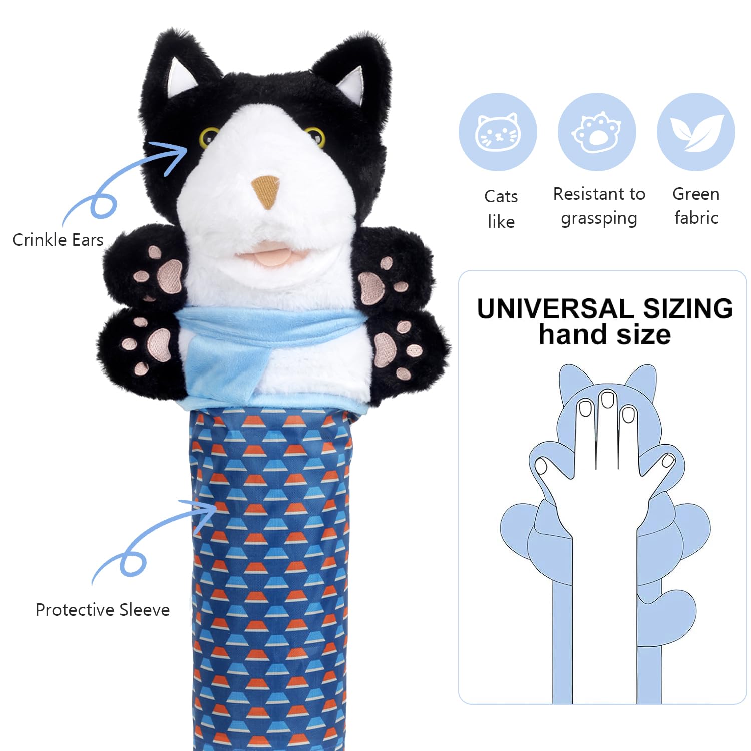 Fsawdnn Cat Wrestler safety-sleeve shows protective padding for worry-free play.