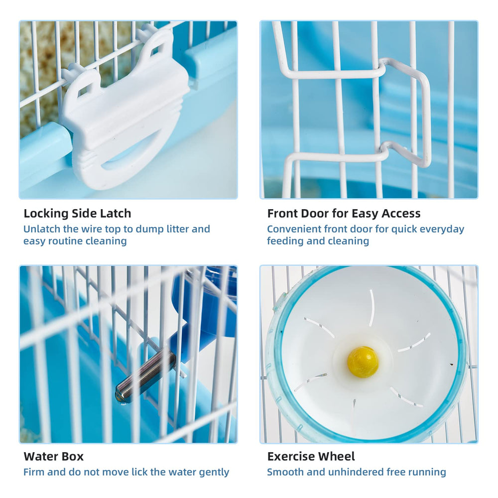 FSBTWOO cage front door opening measures 14.6x12.2x11 inches for convenient daily care.