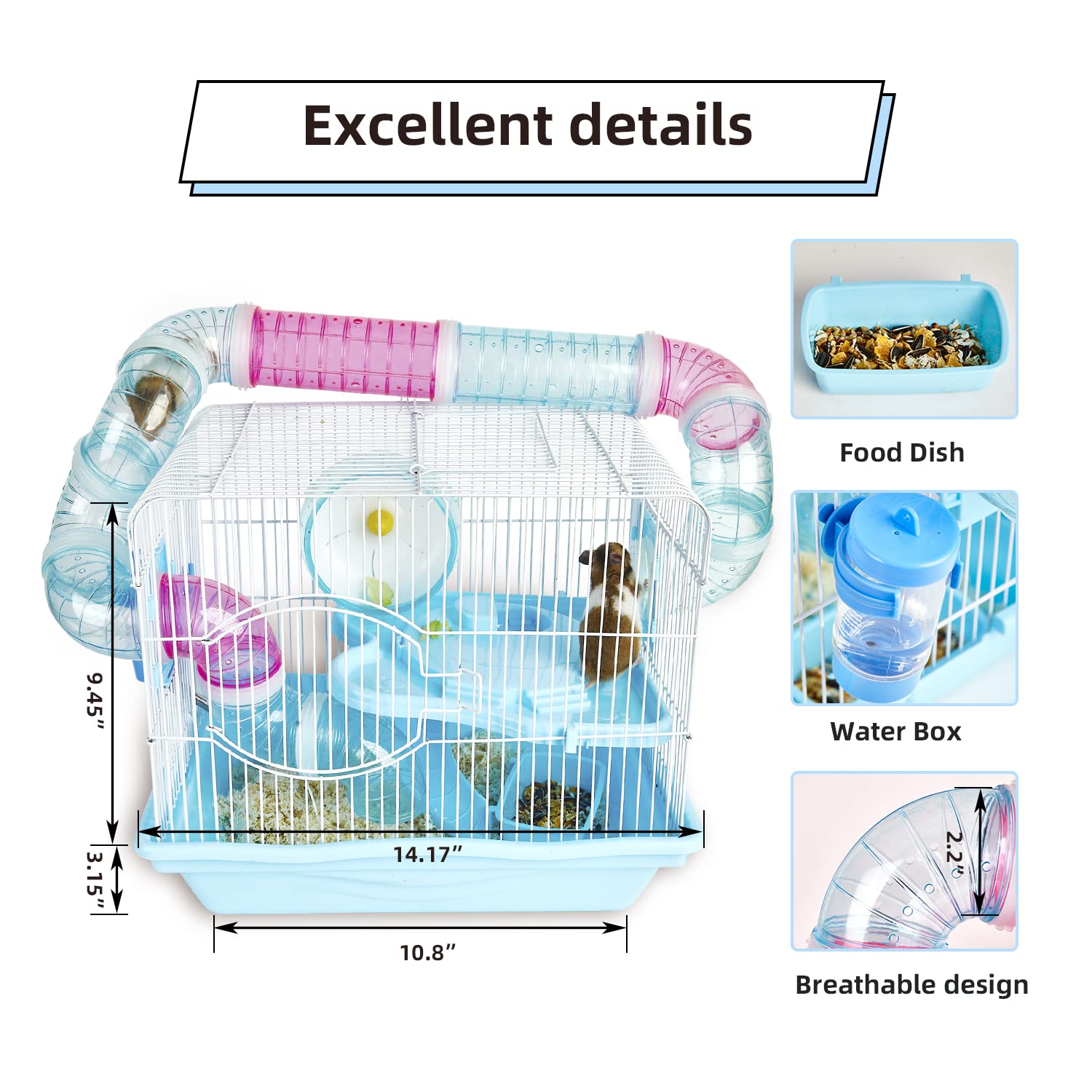FSBTWOO cage front door enables easy feeding with minimal disturbance.