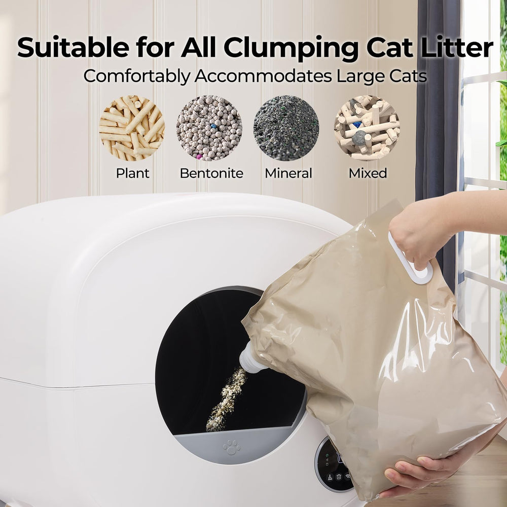 Fsitego multi-cat litter compatibility supports various litters for flexible setups.