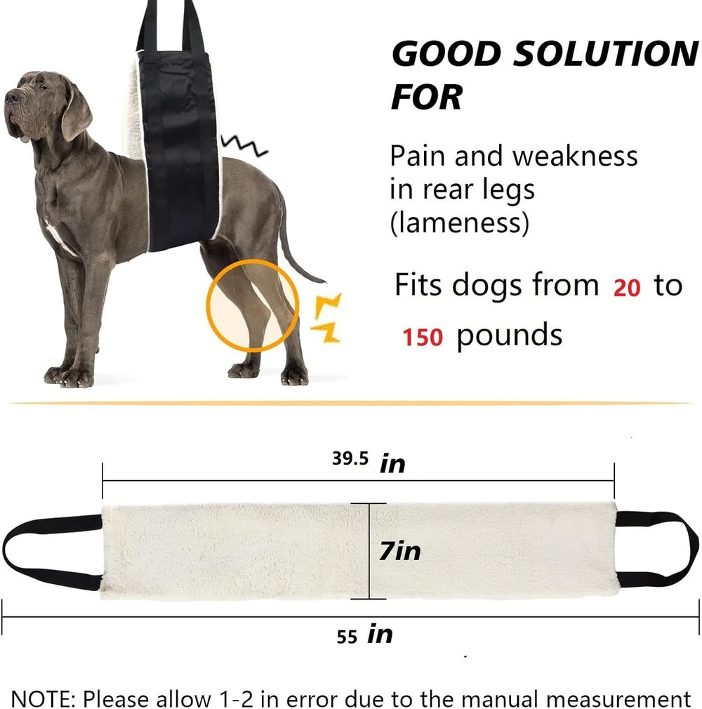 FSUHHIAD hip harness for large breeds provides gentle hind-leg lift with comfort.