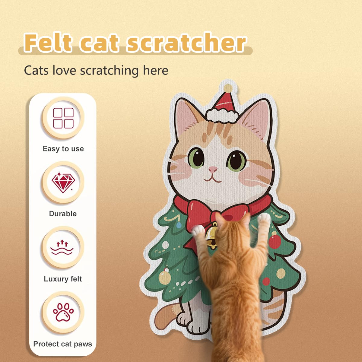 Ftruixang durable felt surface resists wear while keeping claws comfortable.