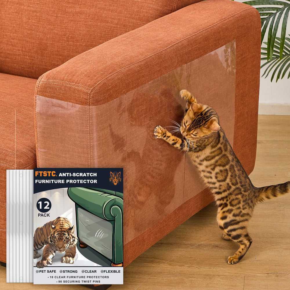 FTSTC anti-cat-scratch protector large 17x12 on sofa, durable guard against claws.