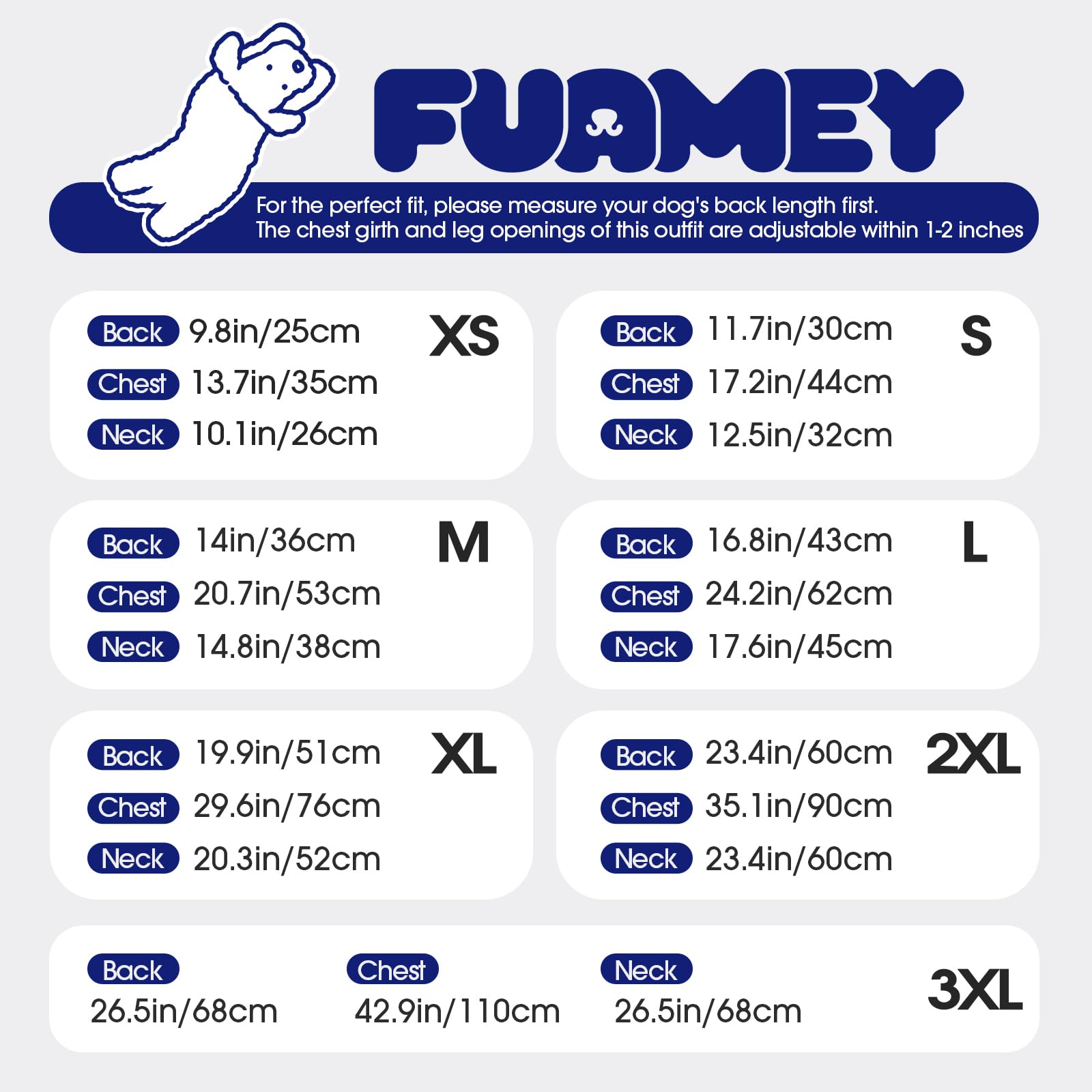 FUAMEY back-zipper-easy-dressing enables quick on/off for busy owners