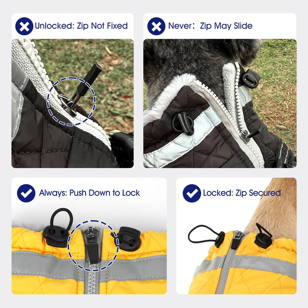 FUAMEY capa perro invierno, ideal para paseo nocturno, mayor visibilidad y seguridad.