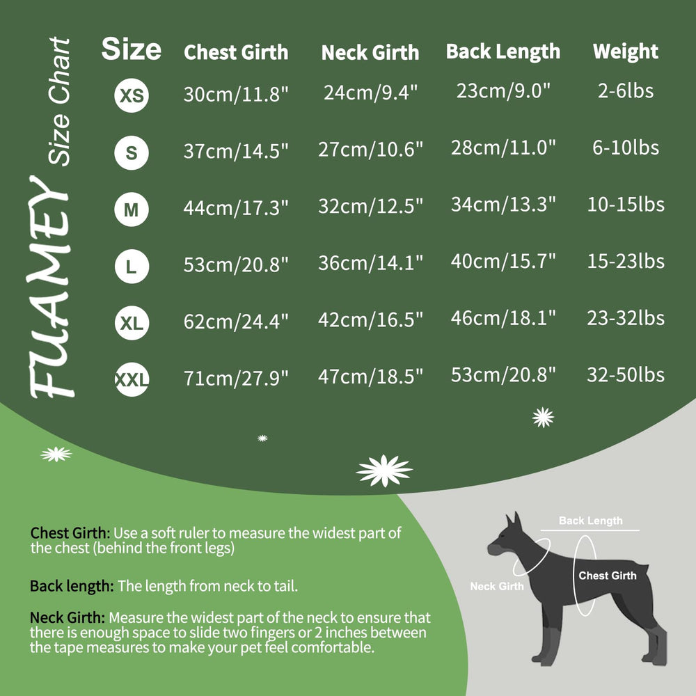 FUAMEY dog christmas sweater back view shows easy slip-on design for quick dressing