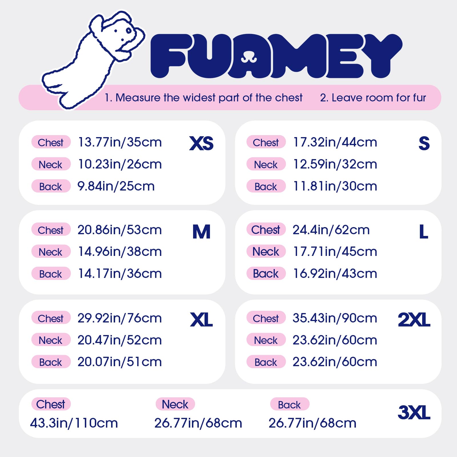 FUAMEY dog coat back harness view highlights built-in harness for easy leash attachment.