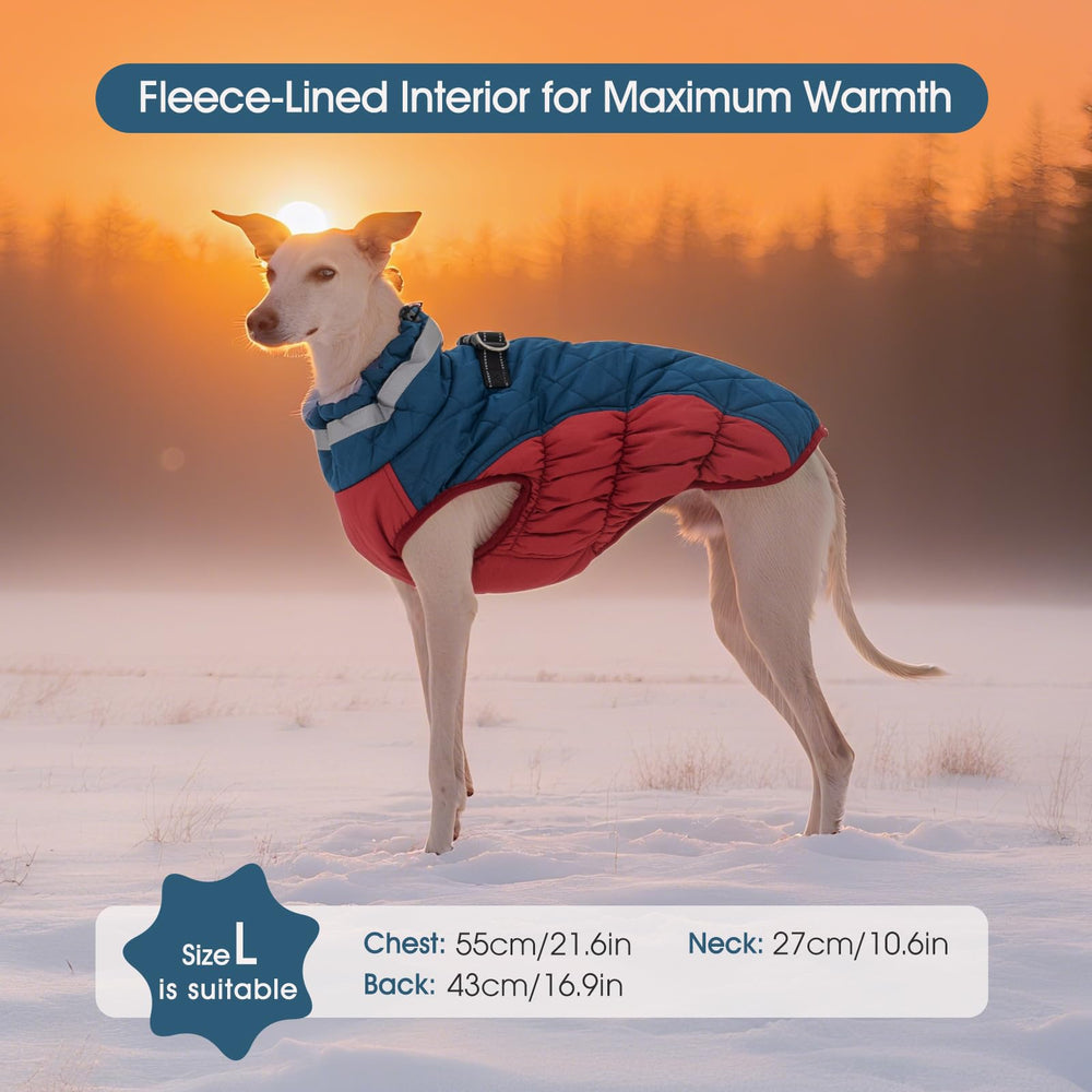 FUAMEY dark-blue coat offers high visibility with reflective detailing