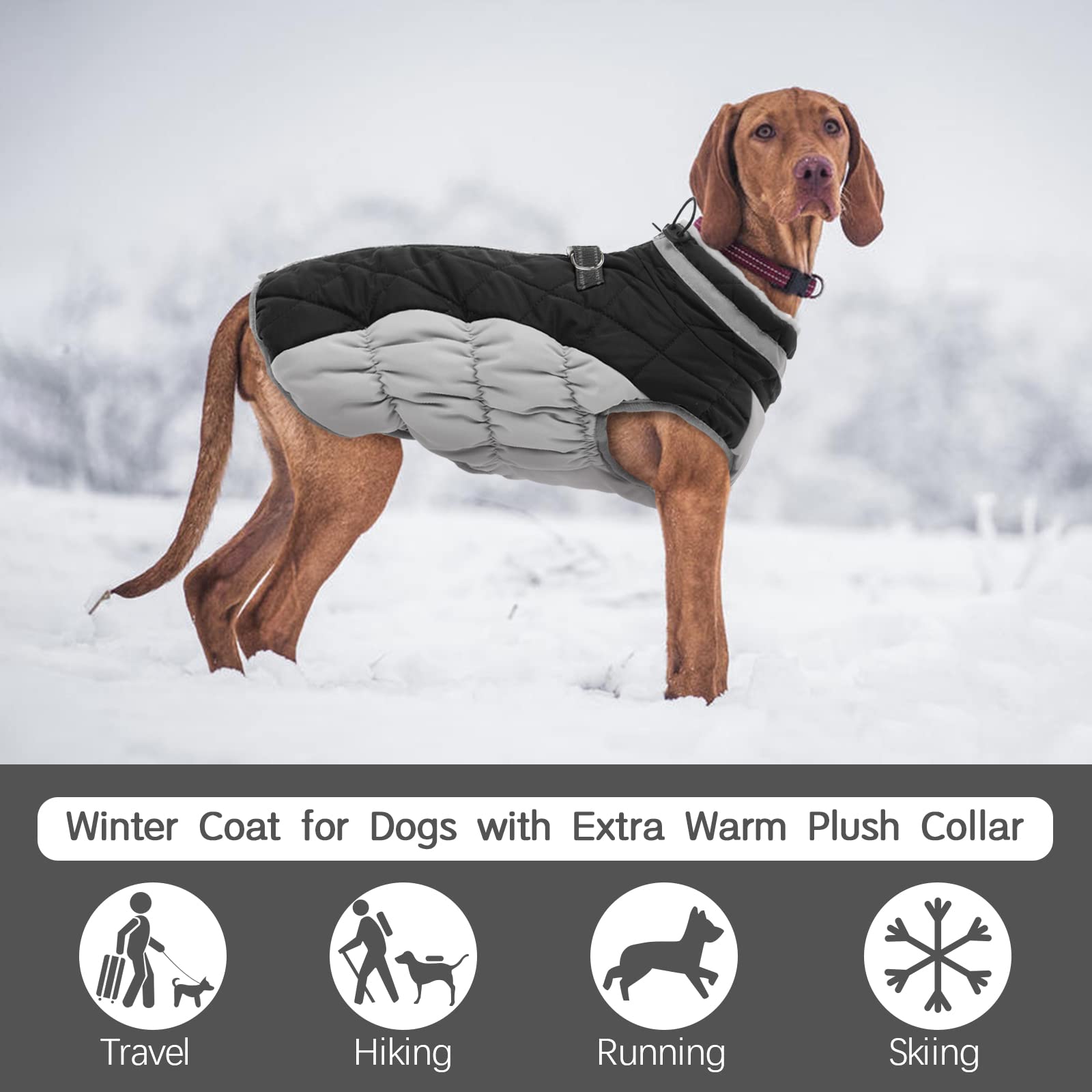 FUAMEY coat reflective strip boosts night visibility for safer outdoor adventures.
