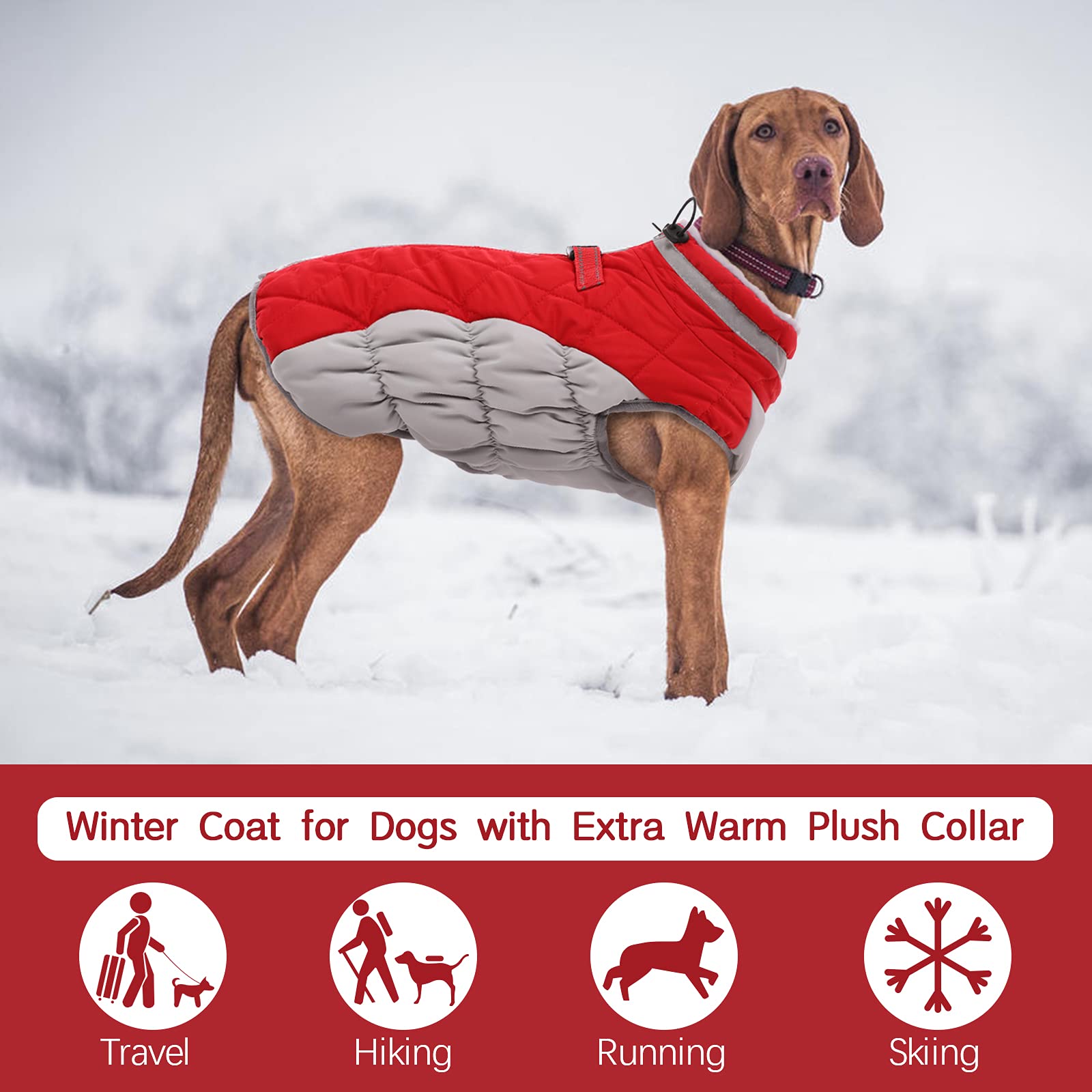 FUAMEY thick collar coat adding neck warmth in cold weather
