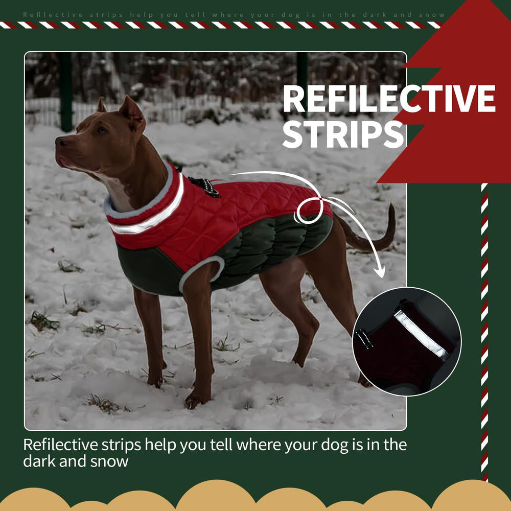 FUAMEY dog coat zipper-back detail proves easy on-off with durable zipper.