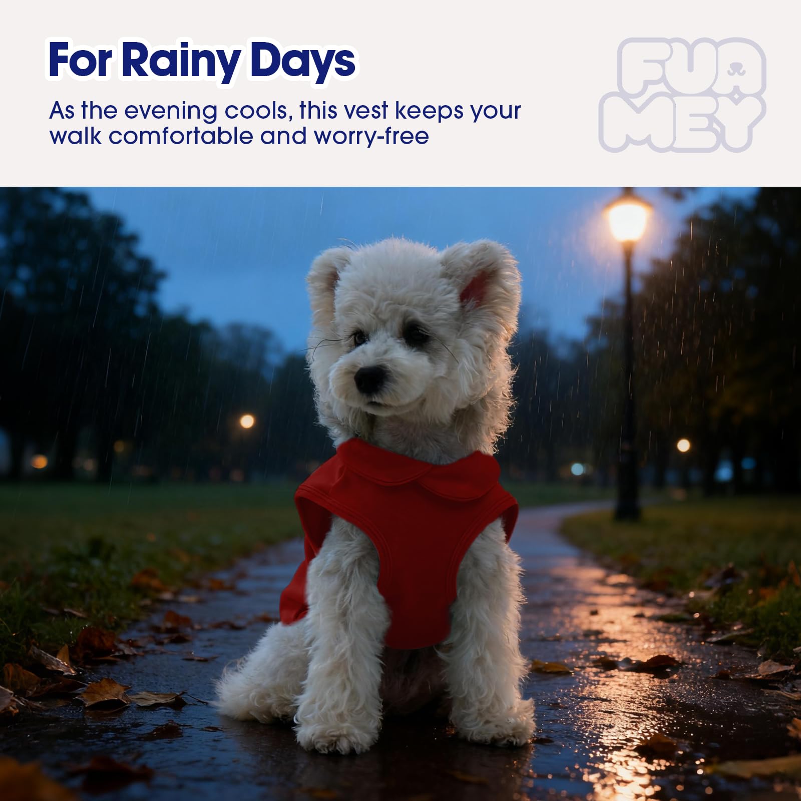 FUAMEY dog fleece vest is machine washable and quick-drying for busy homes