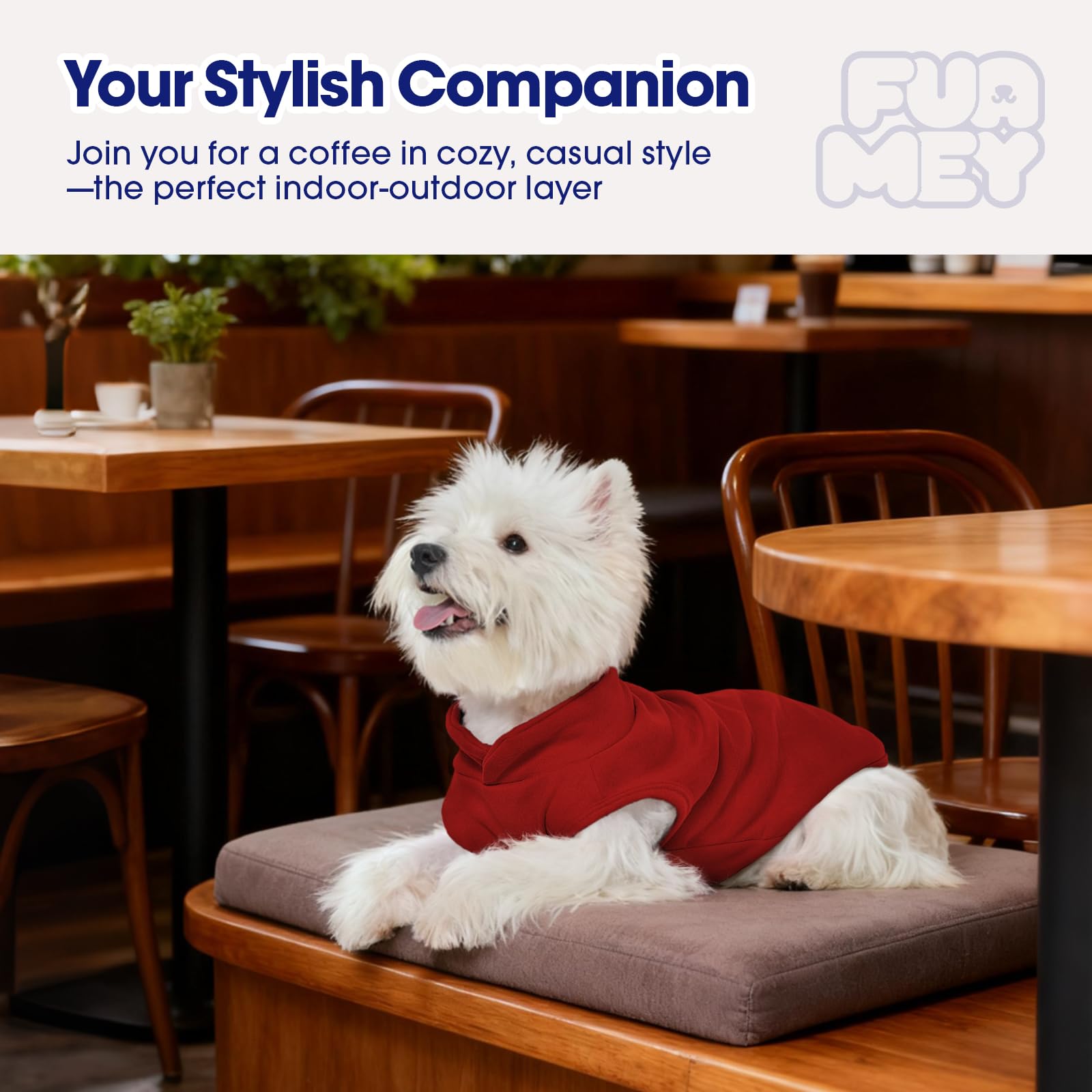FUAMEY fleece vest soft texture delivers gentle warmth during chilly walks