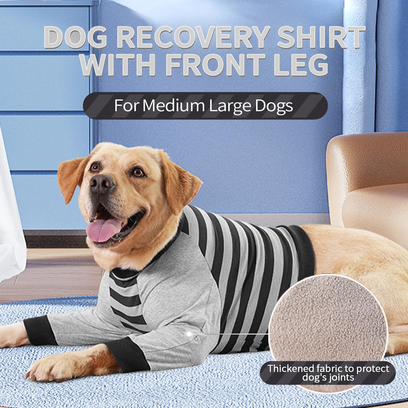 FUAMEY dog recovery sleeve protects skin outdoors and indoors.