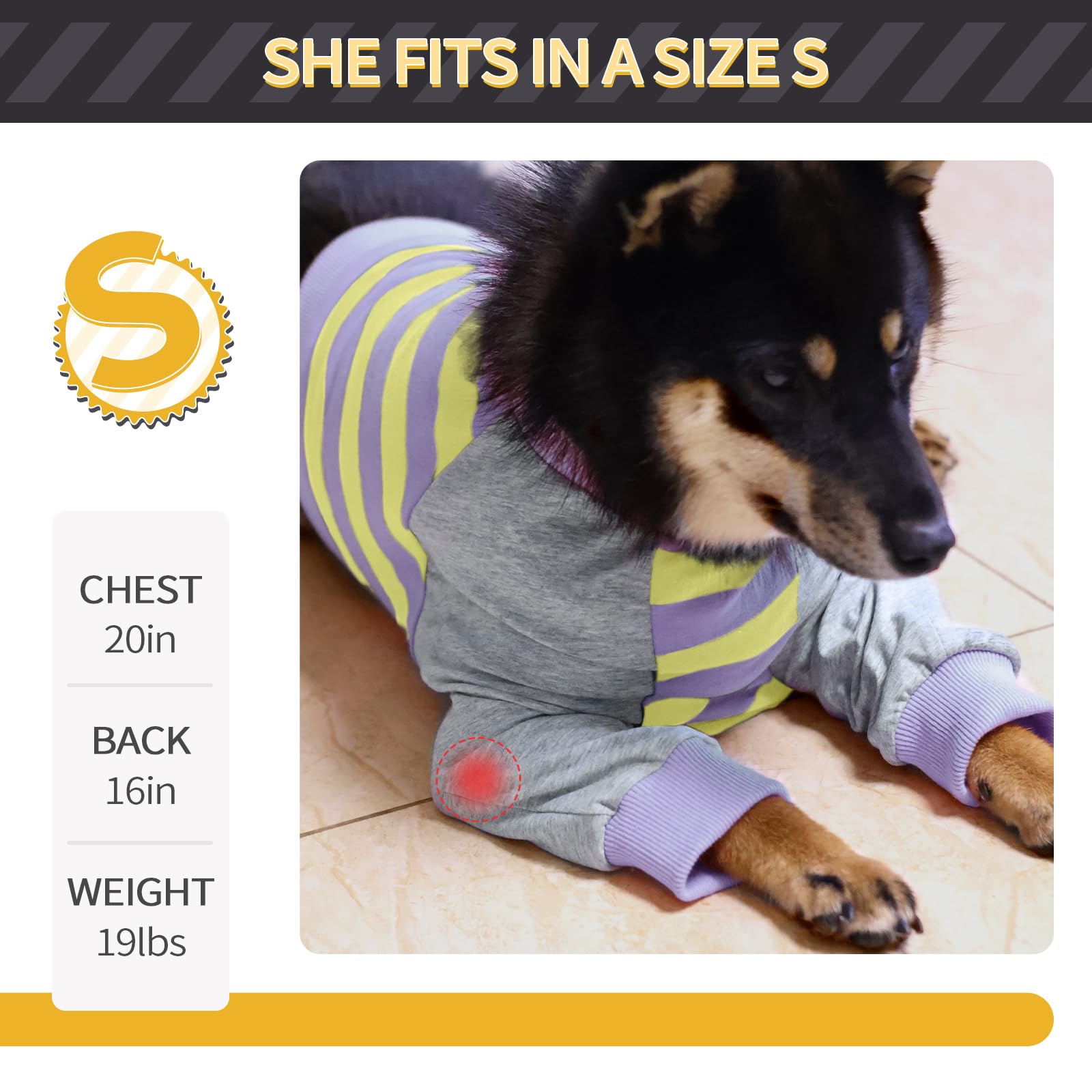 FUAMEY dog recovery sleeve daily-wear can be used at home or outdoors.