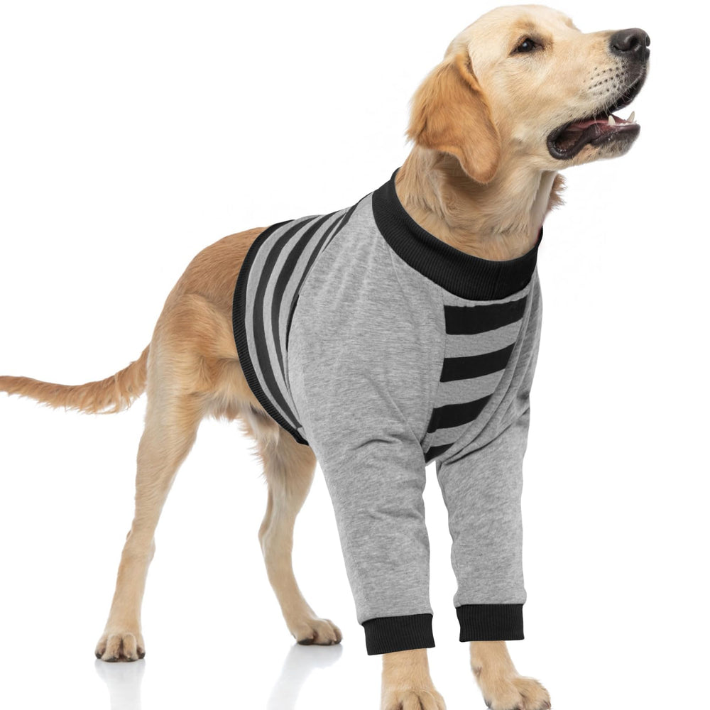 FUAMEY dog recovery sleeve front view highlights knee protection during movement.