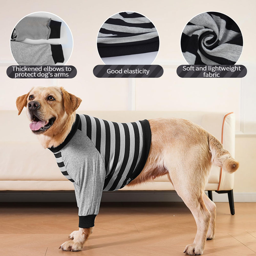 FUAMEY dog recovery sleeve worn during walk shows practical protection.