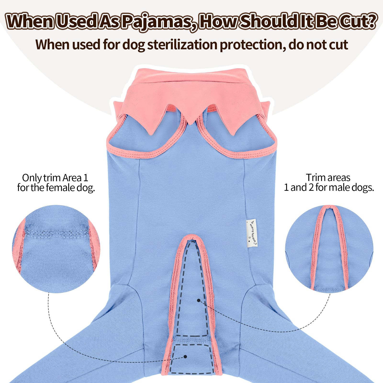 FUAMEY dog recovery suit daily wear for indoor cleanliness and skin protection