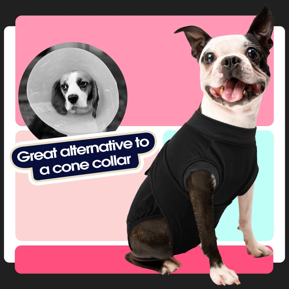 FUAMEY dog recovery suit with diaper-compatible design to manage messes