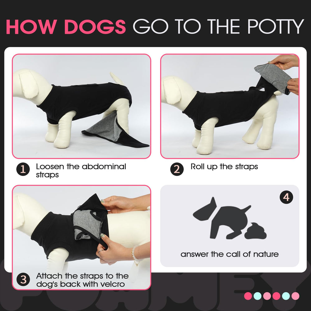 FUAMEY Dog Recovery Suit washable fabric maintains shape after machine wash