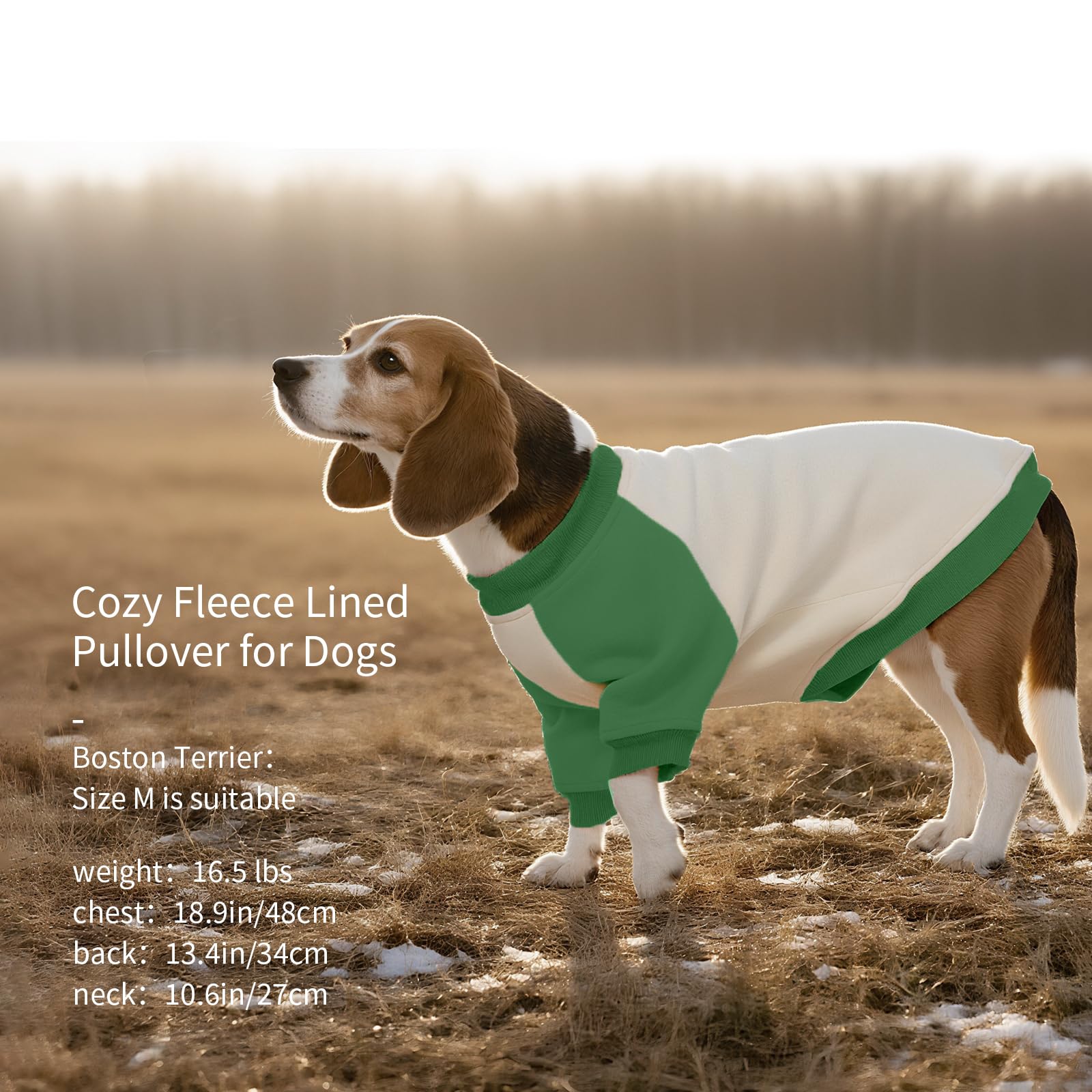 FUAMEY dog sweatshirt crewneck design for classic, versatile style.