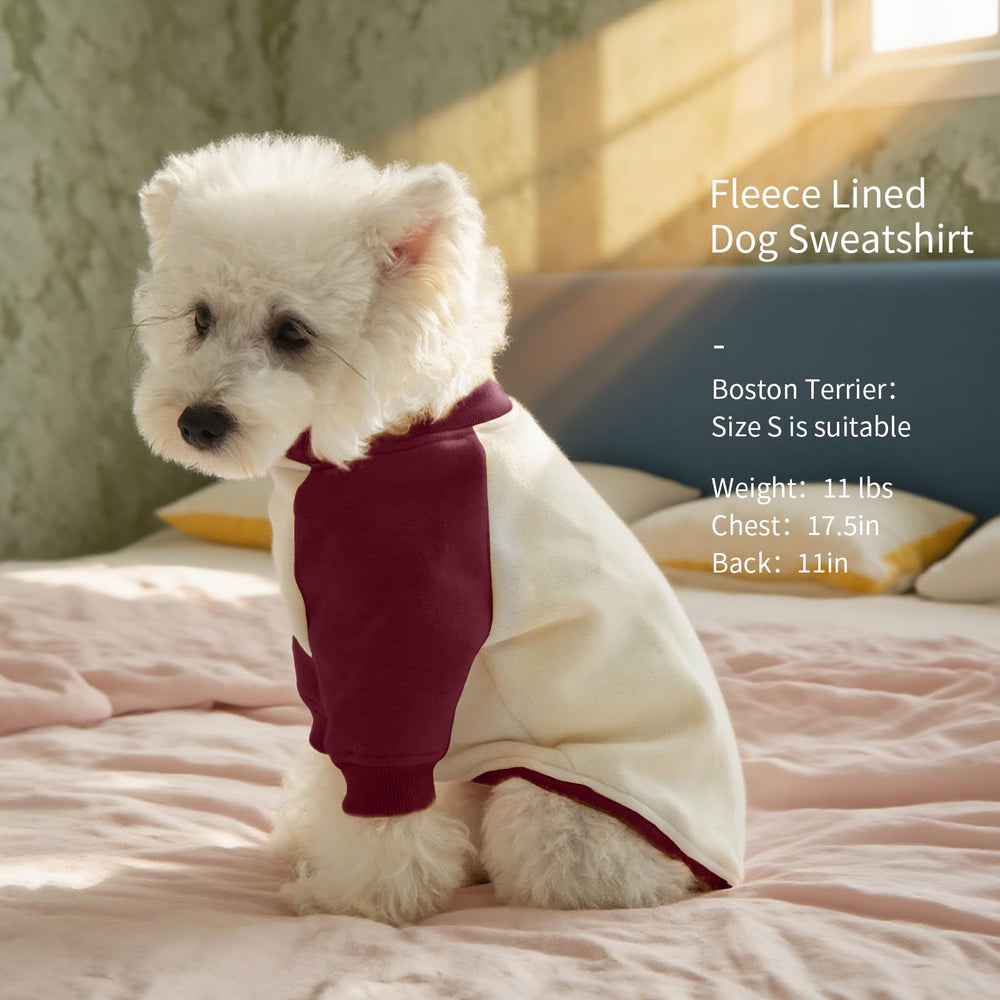 FUAMEY dog sweatshirt soft fleece lining for warm, comfortable wear