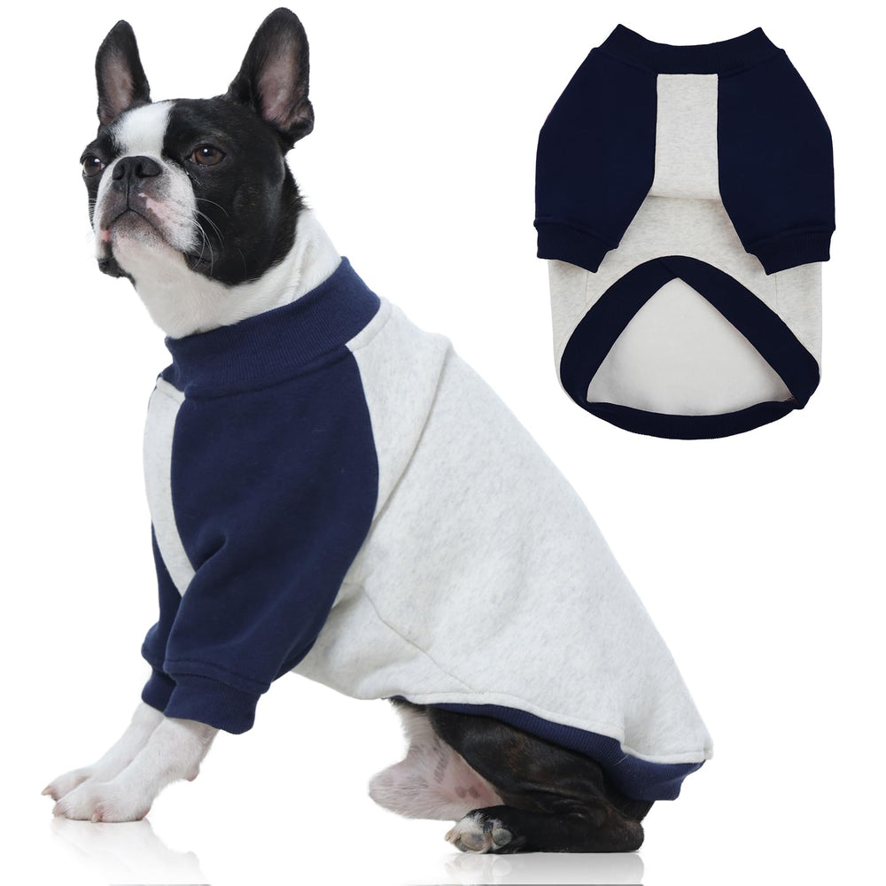 FUAMEY dog sweatshirt with plush lining keeps small dogs warm.
