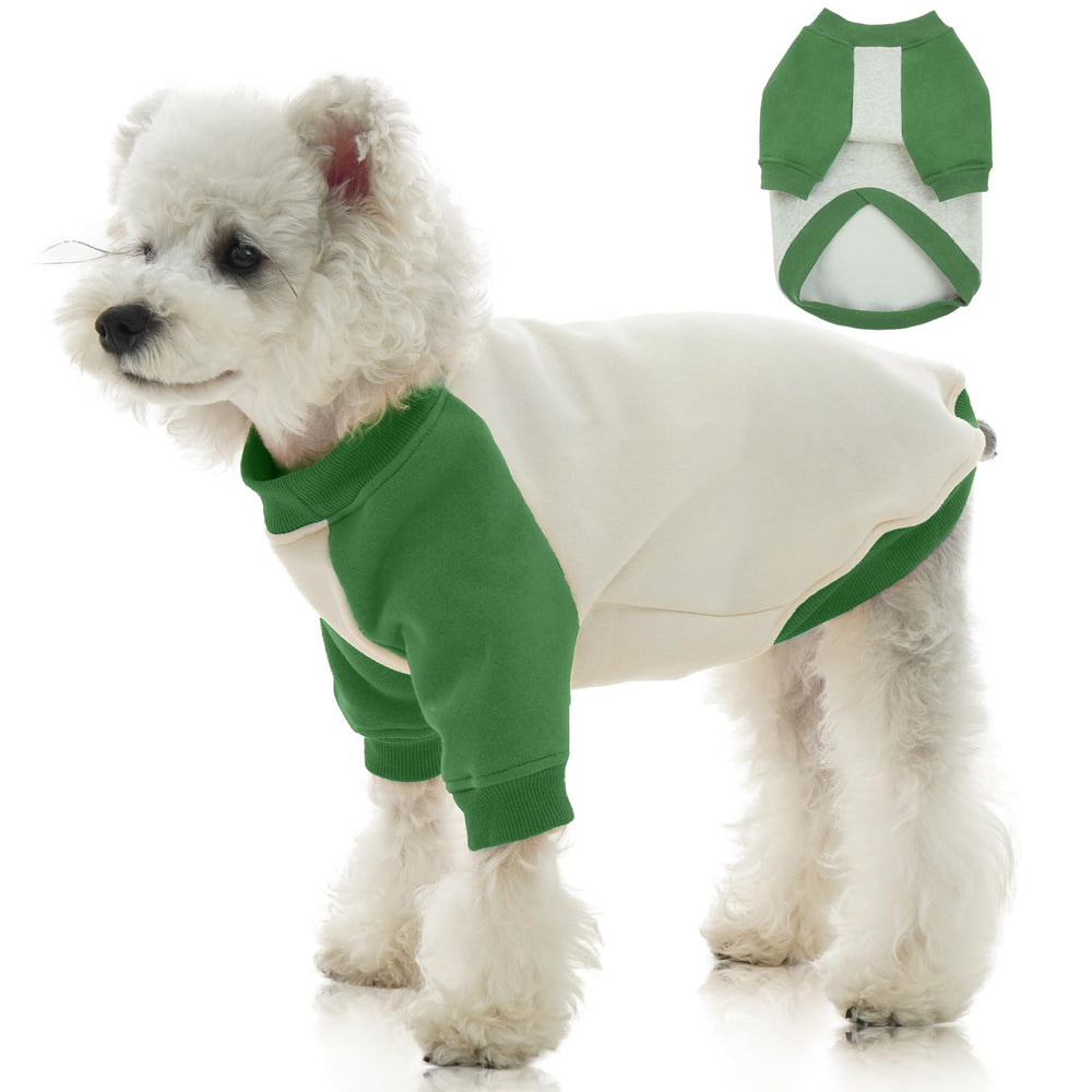FUAMEY dog sweatshirt with plush fleece lining provides extra warmth on chilly days.