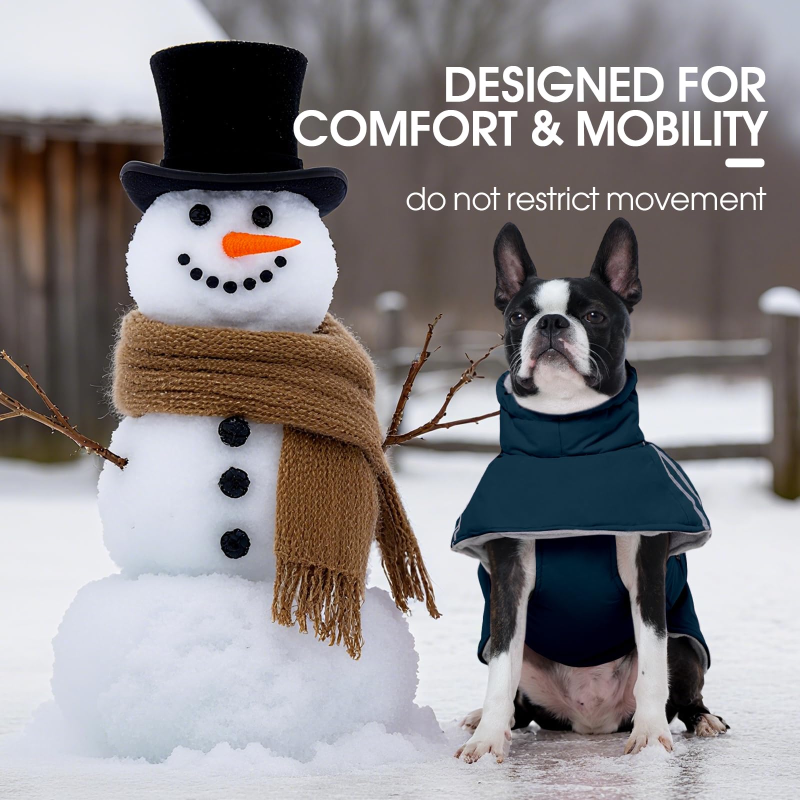 FUAMEY dog winter coat size chart helps find the perfect fit