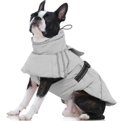 FUAMEY dog winter coat waterproof back view keeps your dog dry