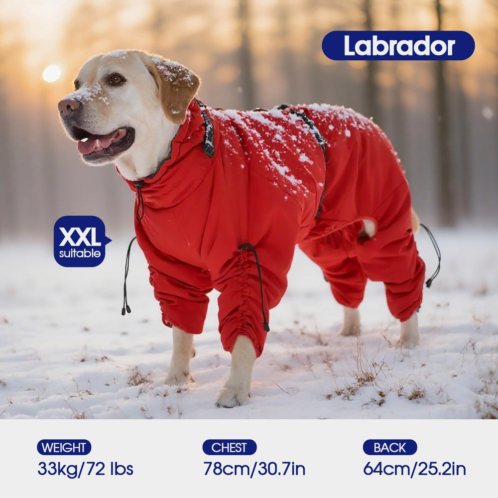 FUAMEY integrated harness back clip coat lets you attach a leash directly to the coat.