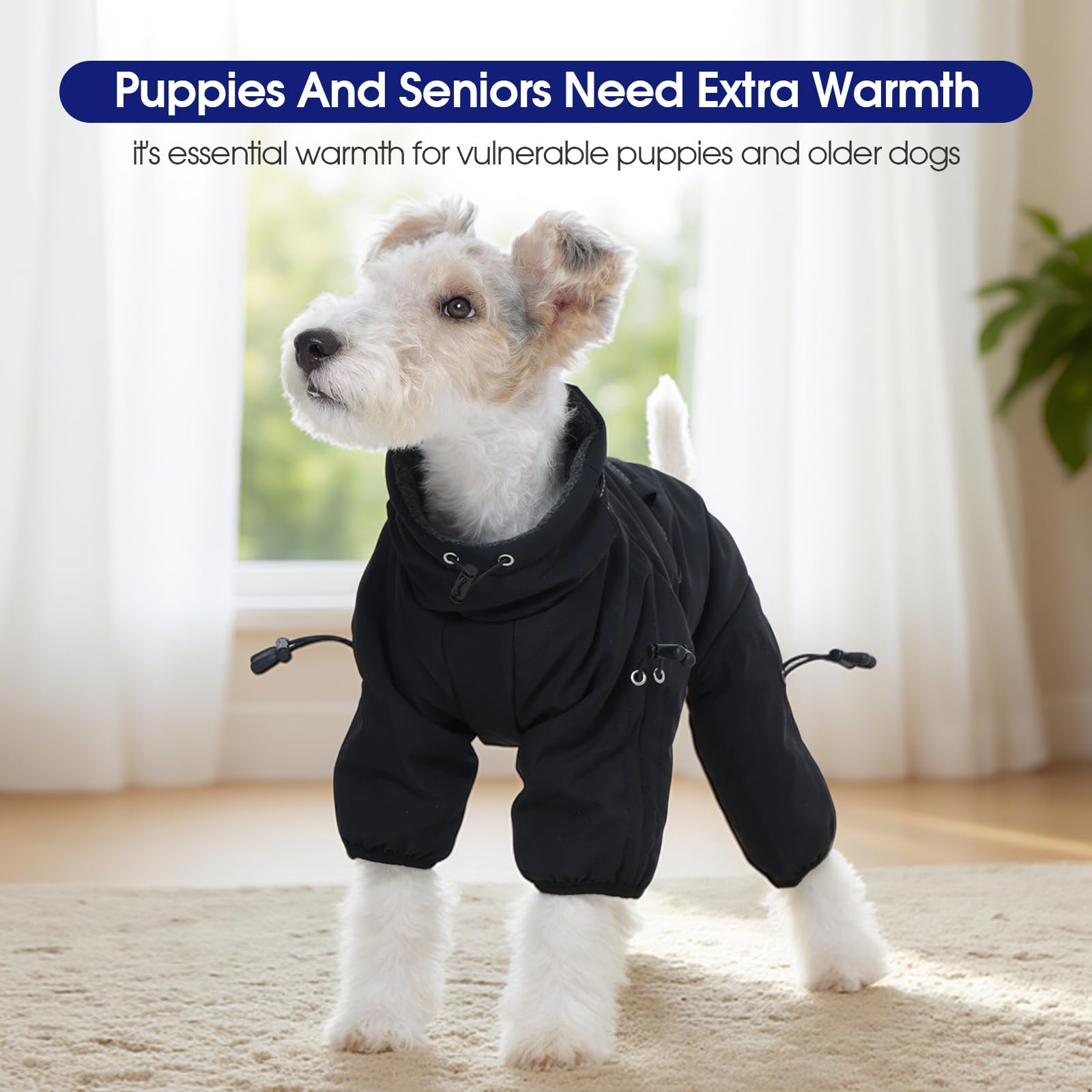 FUAMEY leash-attachment-walks-ready coat keeps leash secure on outings