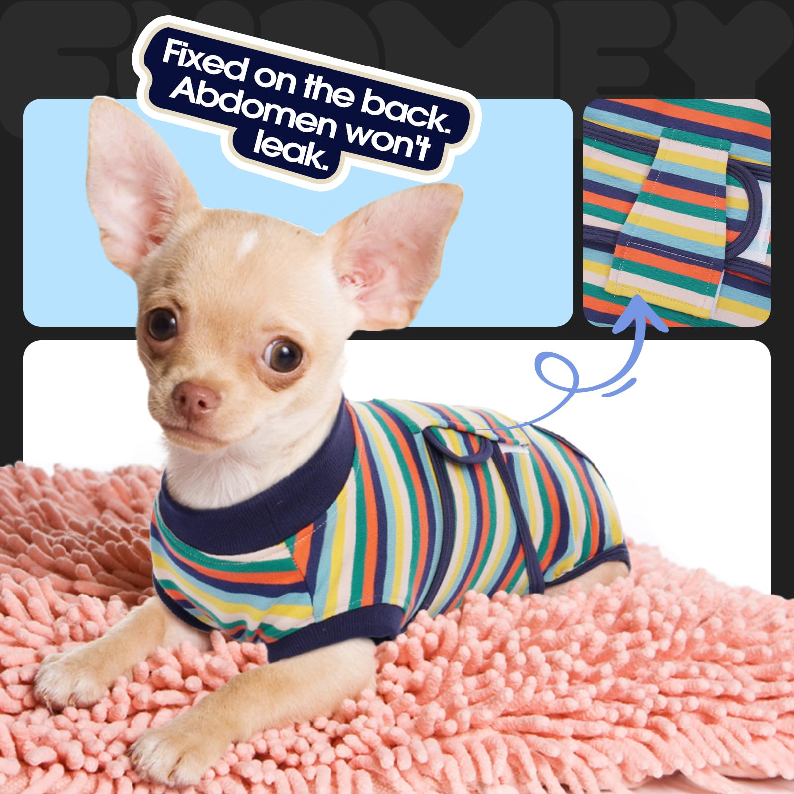 FUAMEY machine-washable dog onesie keeps its shape after washes