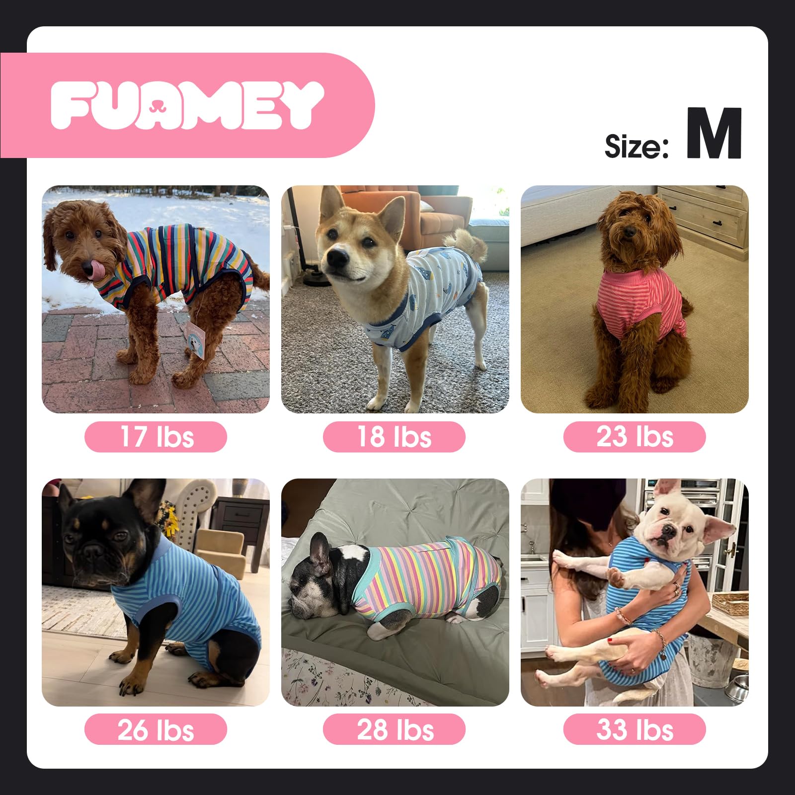 FUAMEY post-neuter care suit is versatile for indoor and outdoor use.