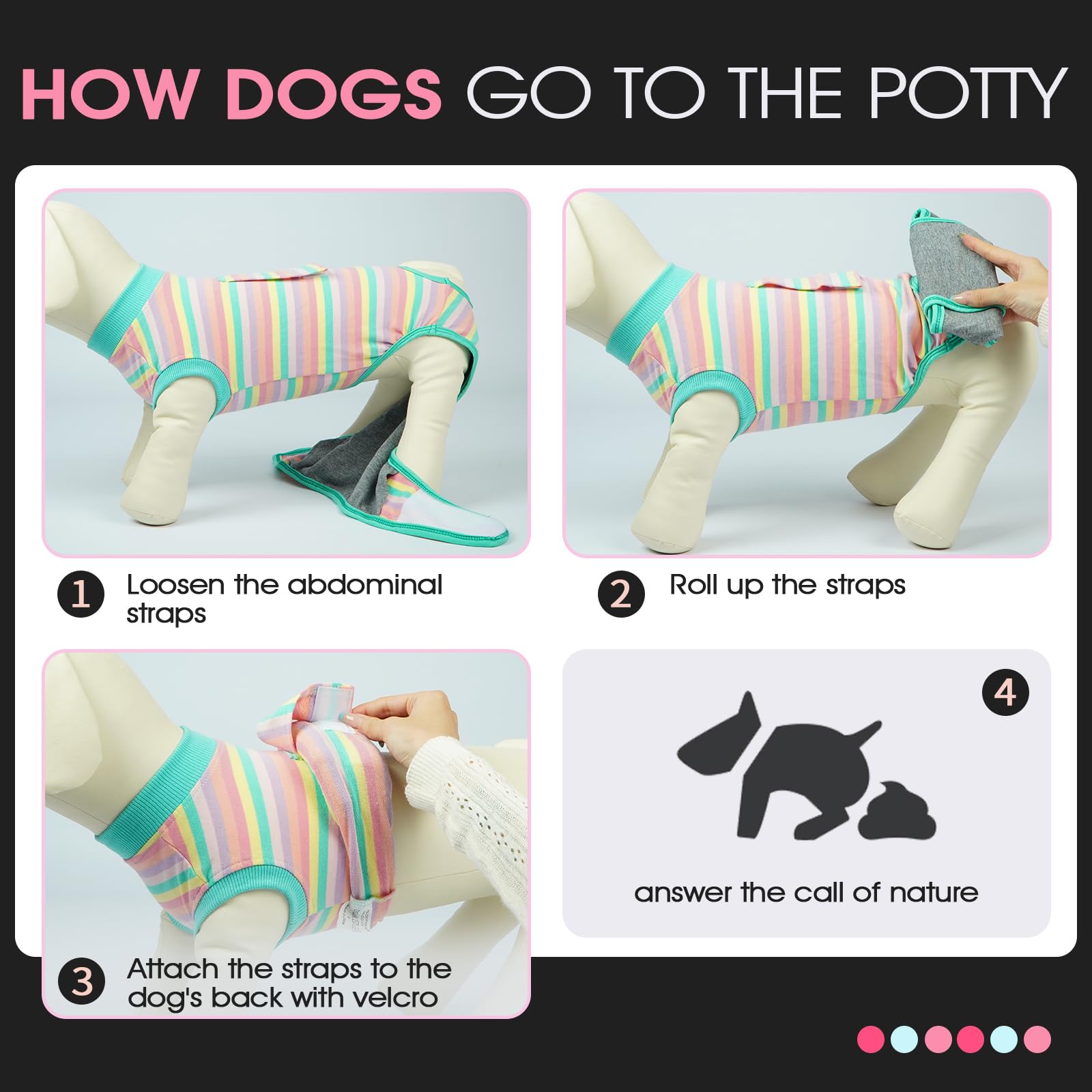 FUAMEY postpartum care dog gown supports gentle recovery and keeps fur tidy.