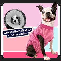 FUAMEY Recovery Suit during mealtime demonstrates freedom from bulky cones.