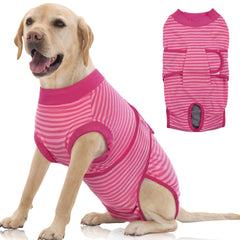 FUAMEY Recovery Suit dog back view shows post-op protection and comfort.